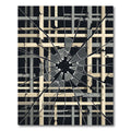 Shattered Grid Geometric Monochrome Rug
