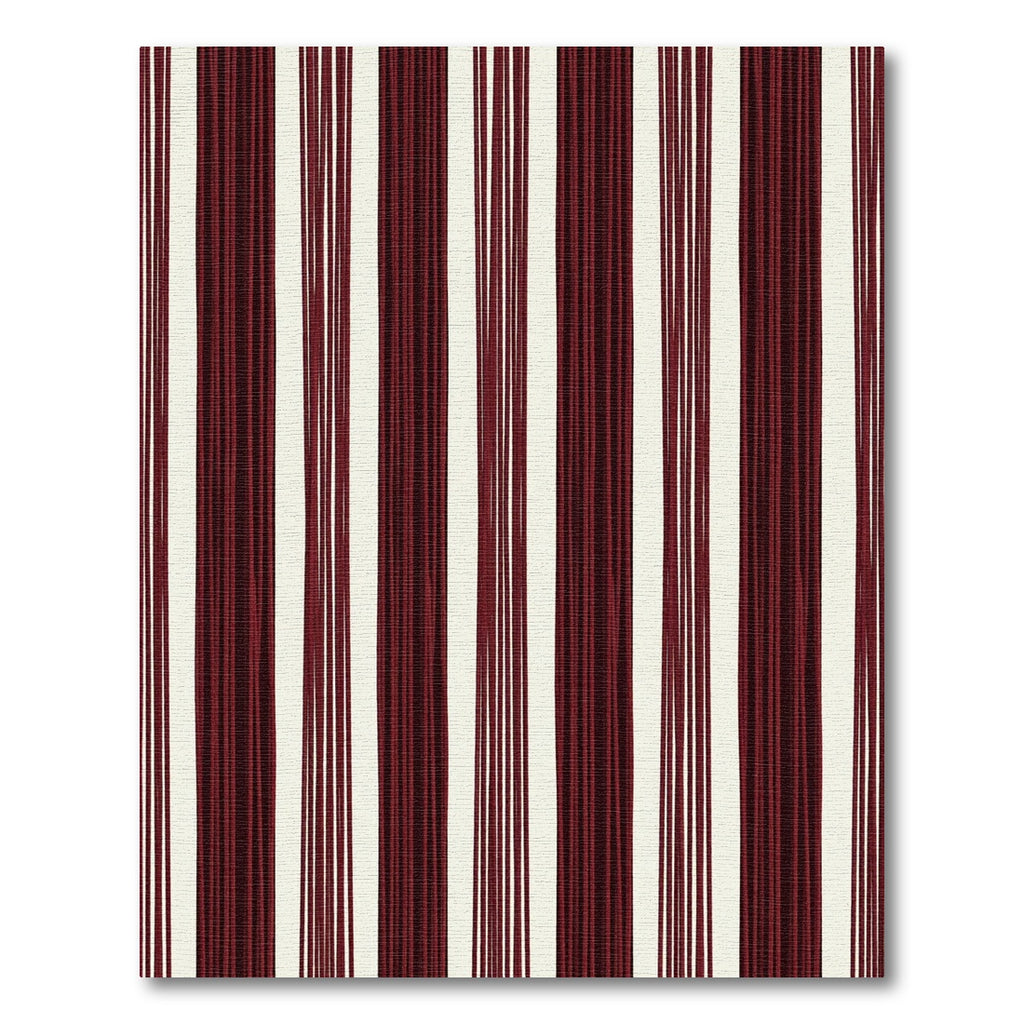 Deep Red Vertical Stripe Accent Rug