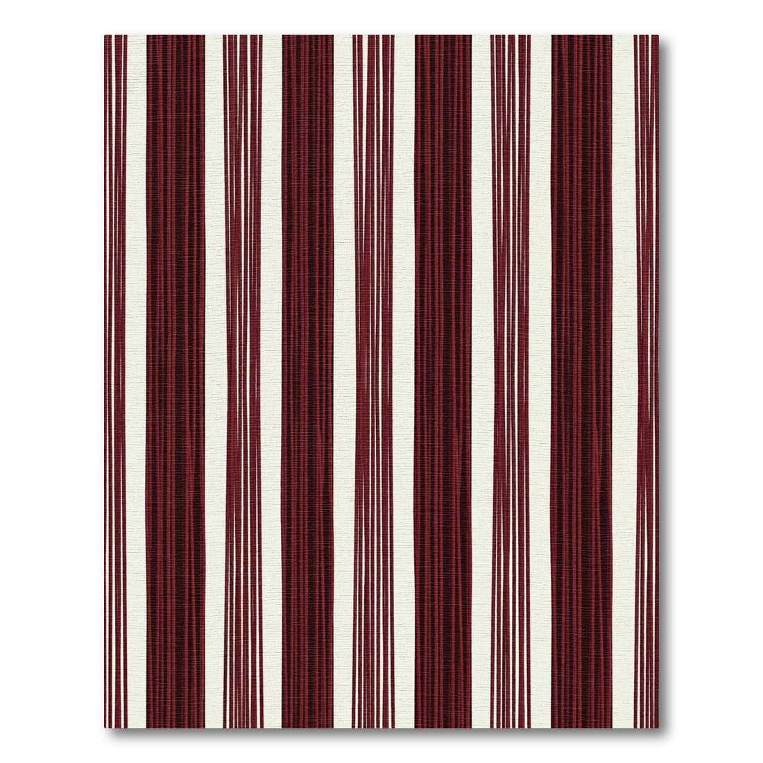 Deep Red Vertical Stripe Accent Rug
