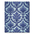 Deep Blue Acanthus Leaf Damask Rug