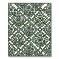 Sage Green Botanical Trellis Floral Rug