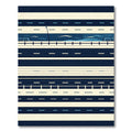 Modern Navy and Cream Linear Coast Rug