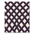 Geometric Plum Lattice Grid Rug