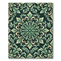 Ethereal Sage Green Acanthus Medallion Rug