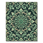 Ethereal Sage Green Acanthus Medallion Rug
