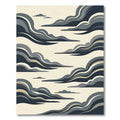 Minimalist Stormy Gray Abstract Cloud Rug