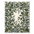 Lush Green Climbing Ivy Trellis Rug