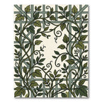 Lush Green Climbing Ivy Trellis Rug