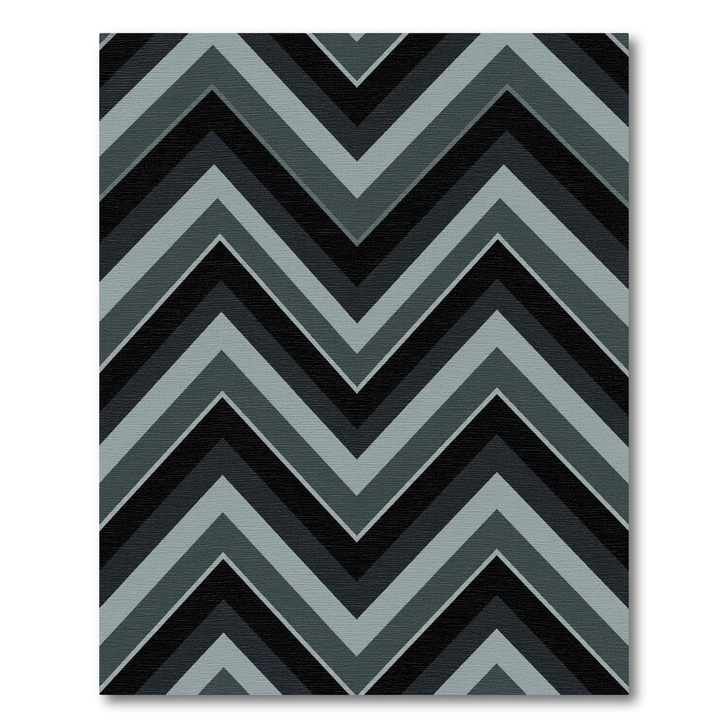 Minimalist Gray Chevron Zigzag Rug