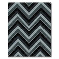 Minimalist Gray Chevron Zigzag Rug