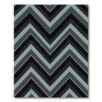 Minimalist Gray Chevron Zigzag Rug