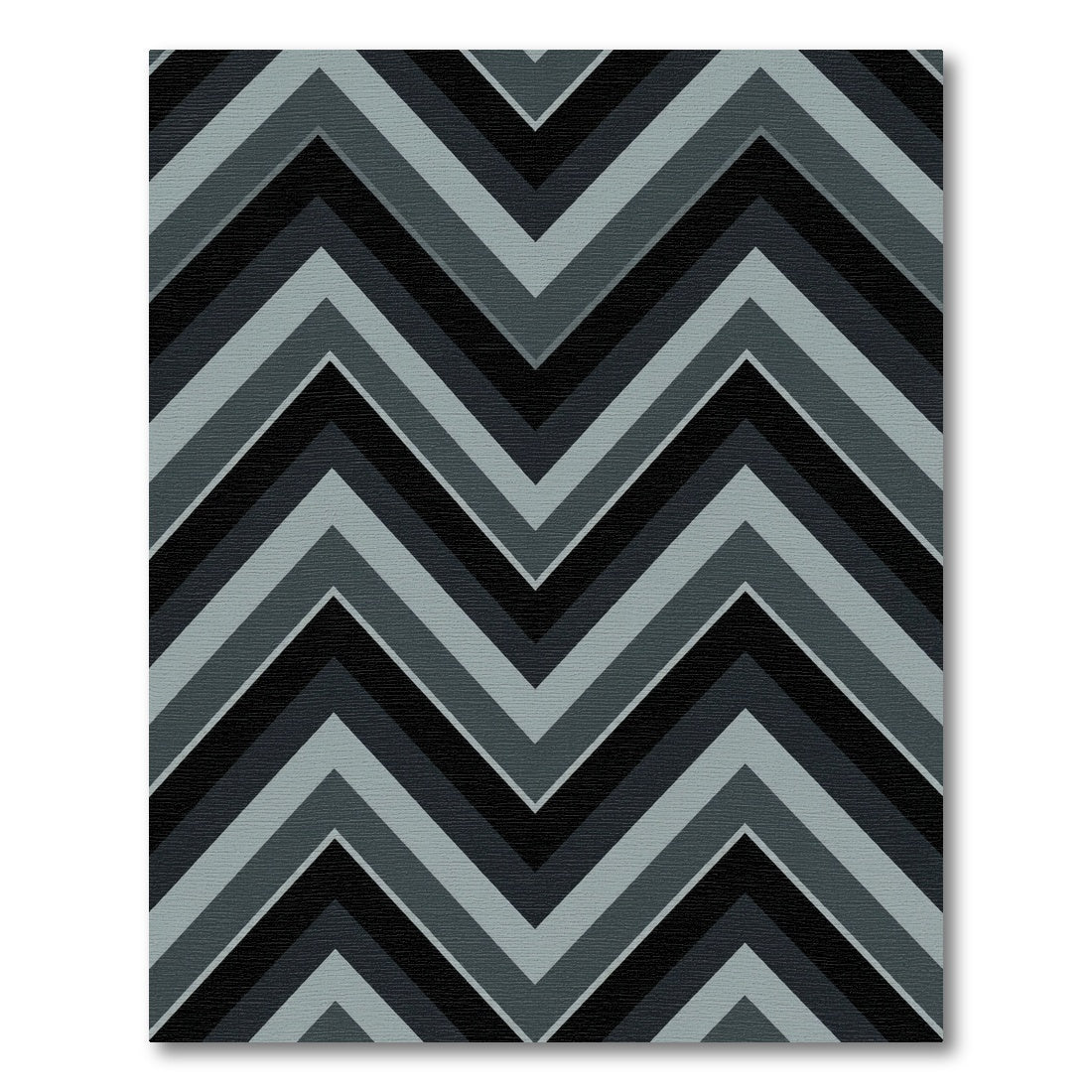 Minimalist Gray Chevron Zigzag Rug