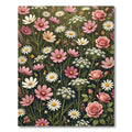 Pink Rose and Cosmos Meadow Blossom Rug