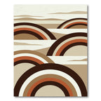 Abstract Earthy Tone Layered Arch Rug