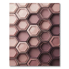 Blush Pink Hexagon Layered Geometric Rug