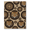 Golden Leopard Mandala Animal Spot Rug