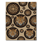 Golden Leopard Mandala Animal Spot Rug