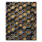 Modern Amber Gray Dimensional Hexagon Rug