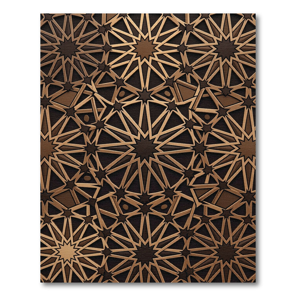 Bronze Geometric Star Medallion Rug