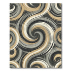 Modern Neutral Swirl Abstract Rug