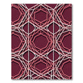 Modern Geometric Burgundy Hexagon Lattice Rug