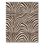 Bold Chocolate Zebra Animal Stripe Rug