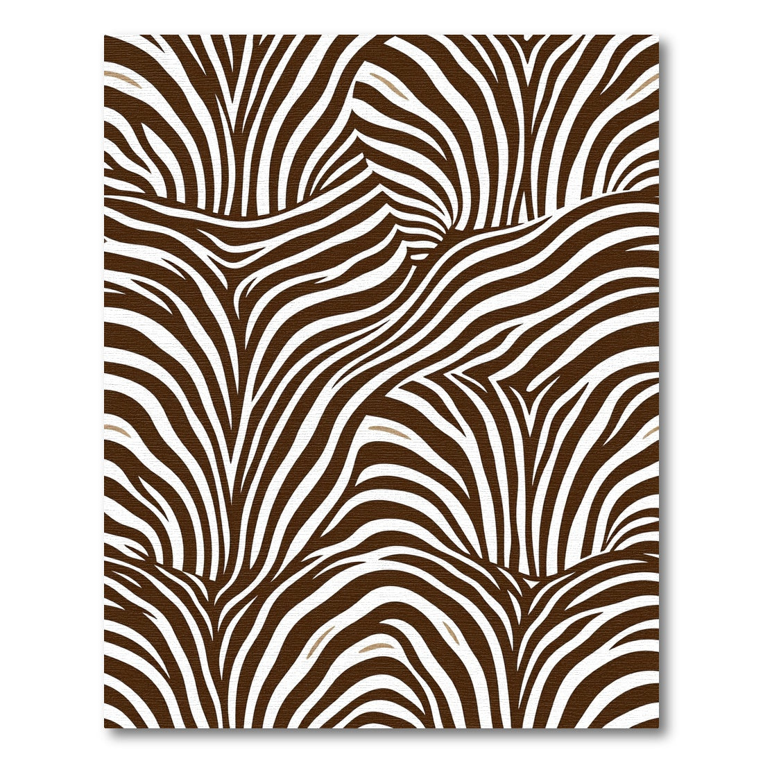 Bold Chocolate Zebra Animal Stripe Rug