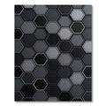 Monochromatic Hexagon Geometric Arrangement Rug