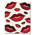 Bold Crimson Floating Lips Graphic Rug