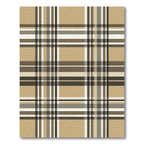 Classic Beige Tan Plaid Checkered Rug