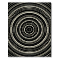 Monochrome Concentric Circles Swirl Rug