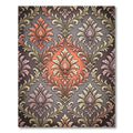 Coral And Gold Acanthus Scroll Rug