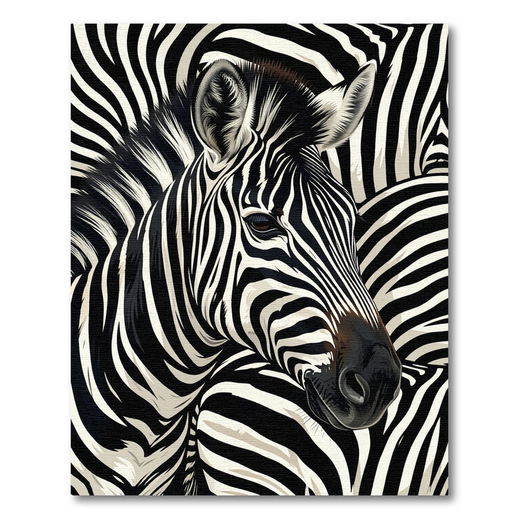 Abstract Monochrome Horse Stripes Rug