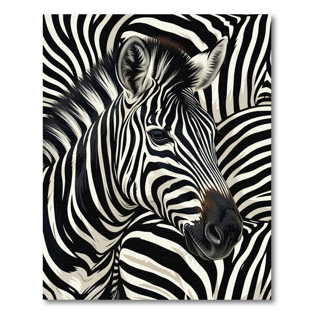 Abstract Monochrome Horse Stripes Rug