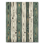 Rustic Sage and Cream Wood Grain Rug