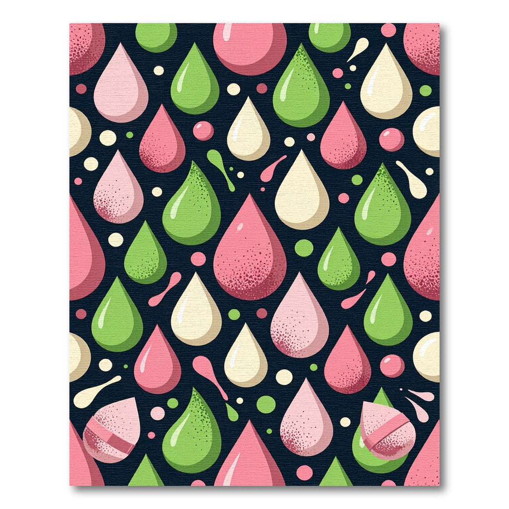 Playful Pastel Teardrop Abstract Art Rug