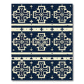 Navy Cream Geometric Southwestern Cross Rug