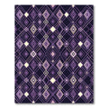Art Deco Purple Diamond Overlay Rug