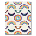 Whimsical Rainbow Smile Groovy Arc Rug