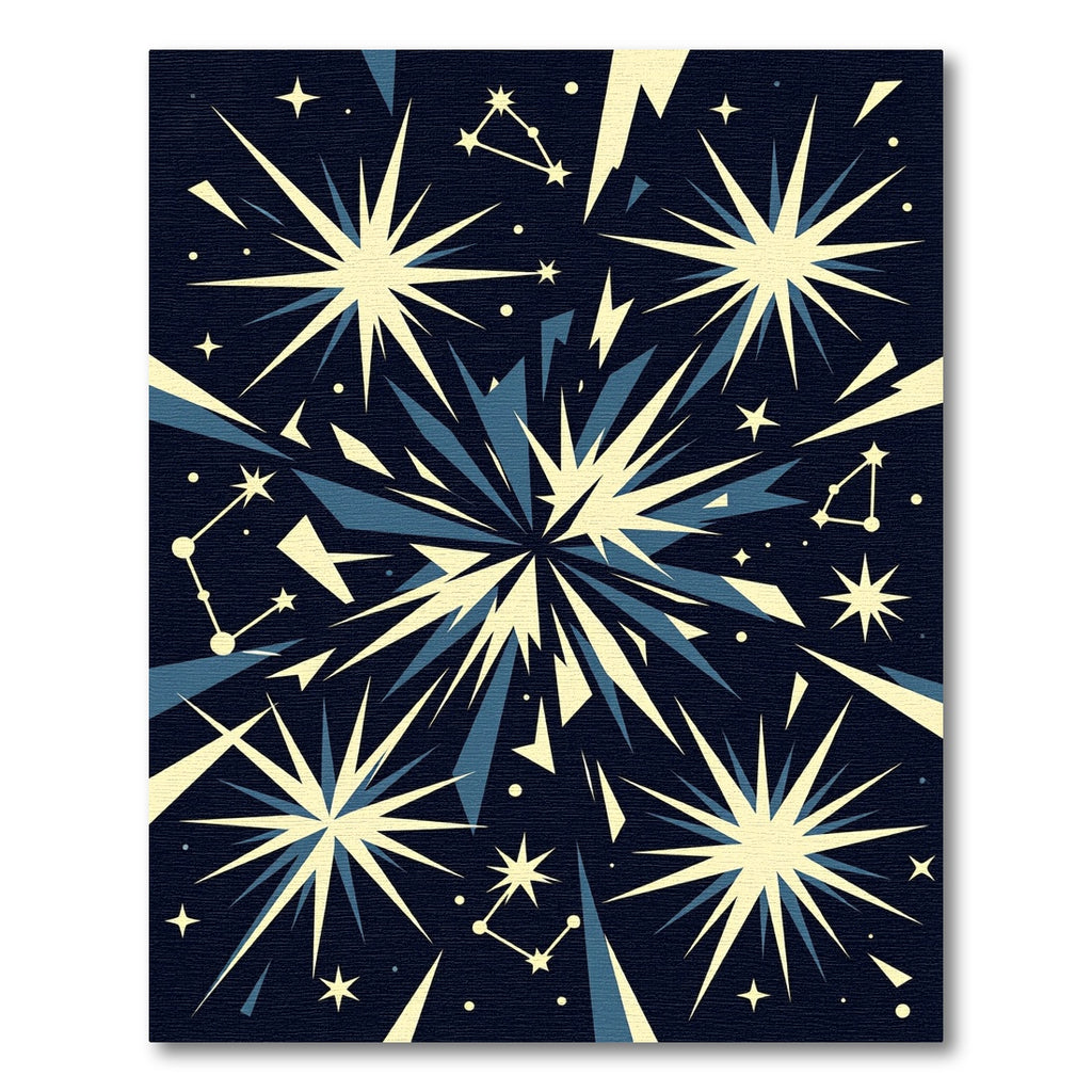 Cosmic Exploding Stars Constellation Rug
