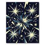 Cosmic Exploding Stars Constellation Rug