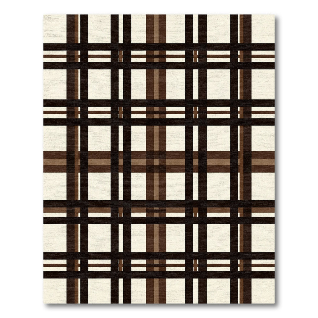 Classic Brown and Cream Tartan Grid Rug