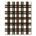 Classic Brown and Cream Tartan Grid Rug