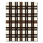 Classic Brown and Cream Tartan Grid Rug