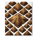 Golden Tiered Pyramids Isometric Array Rug