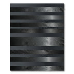 Modern Monochrome Carbon Fiber Stripe Rug