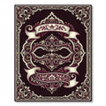 Ornate Crimson Floral Scroll Rug