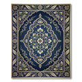 Gilded Navy Floral Frame Rug