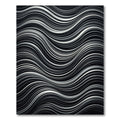 Monochrome Wavy Lines Abstract Liquid Art Rug