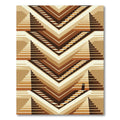 Brown Geometric Pyramid Staircase Rug